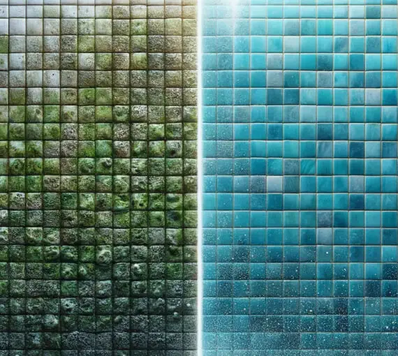 Pool tile cleaning service