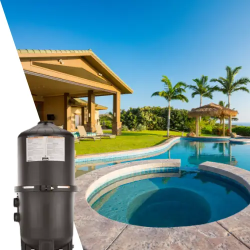 SwimClear Multi Element cartridge filters capture more dirt for superior water clarity without the need of supplemental media or back-washing, while the industry's lowest head loss reduces energy costs.