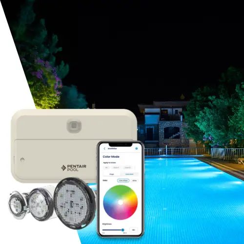 Elevate your pool's overall aesthetics, mood, and presentation with the latest in LED lighting technology. Create colorful and dreamy ambiances with products like the new IntelliVibe™ Pool Lighting System.
