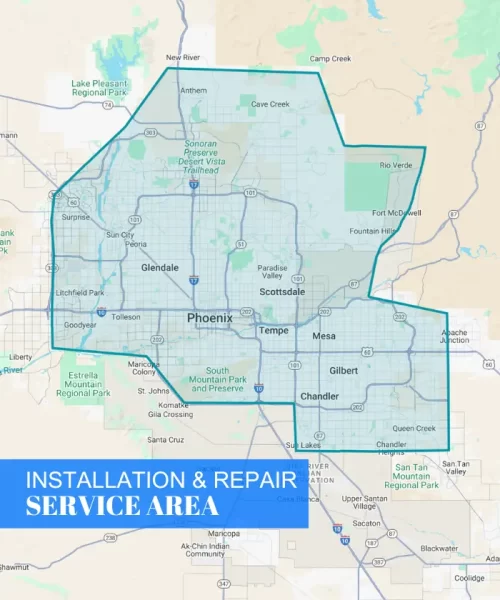 Experienced pool technician conducting repair and installation services for a residential swimming pool in Arizona.